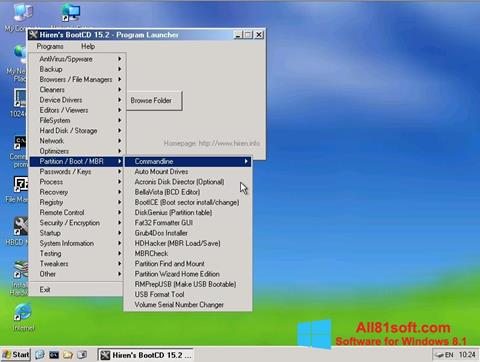 截圖 Hirens Boot CD Windows 8.1