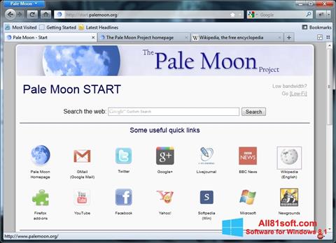 截圖 Pale Moon Windows 8.1