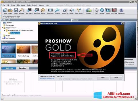 截圖 ProShow Gold Windows 8.1
