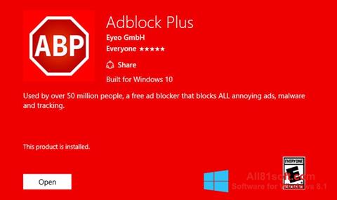 截圖 Adblock Plus Windows 8.1