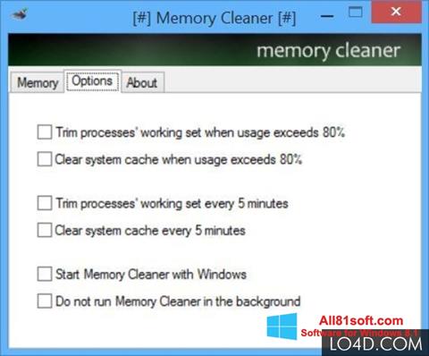 截圖 Memory Cleaner Windows 8.1