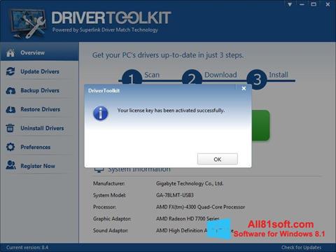 截圖 Driver Toolkit Windows 8.1
