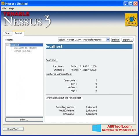 截圖 Nessus Windows 8.1