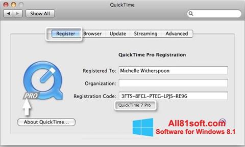 截圖 QuickTime Pro Windows 8.1