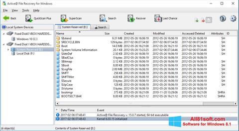 截圖 Active File Recovery Windows 8.1