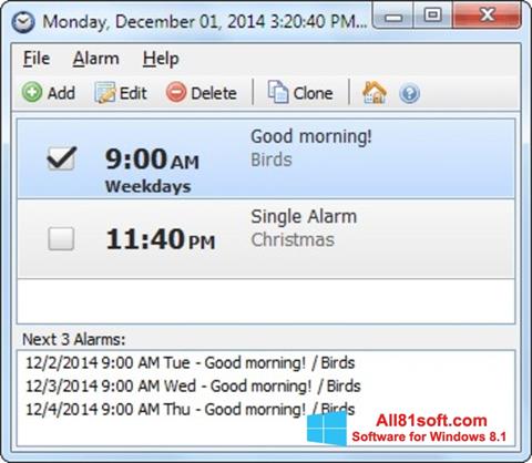 截圖 Free Alarm Clock Windows 8.1
