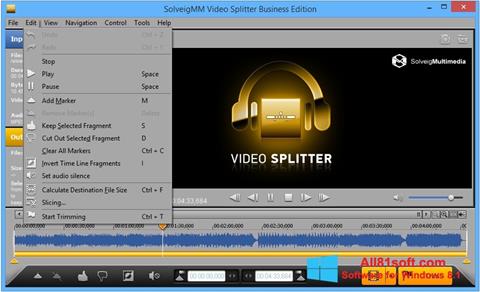 截圖 SolveigMM Video Splitter Windows 8.1