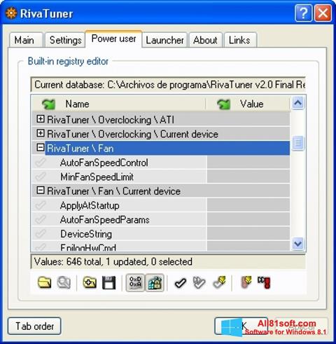 截圖 RivaTuner Windows 8.1