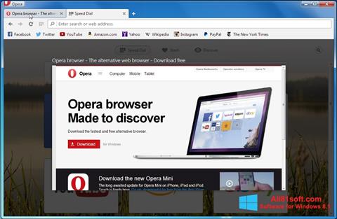 截圖 Opera Developer Windows 8.1