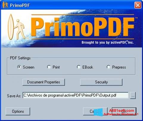 截圖 PrimoPDF Windows 8.1