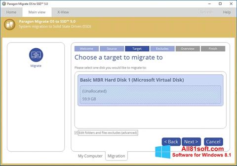 截圖 Paragon Migrate OS to SSD Windows 8.1