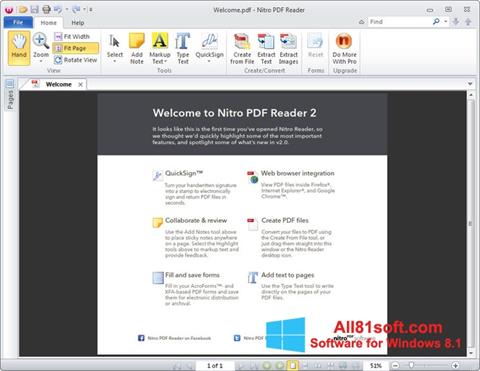 截圖 Nitro PDF Reader Windows 8.1