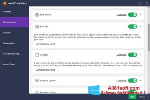 截圖 Avast! Pro Antivirus Windows 8.1