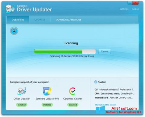 截圖 Carambis Driver Updater Windows 8.1